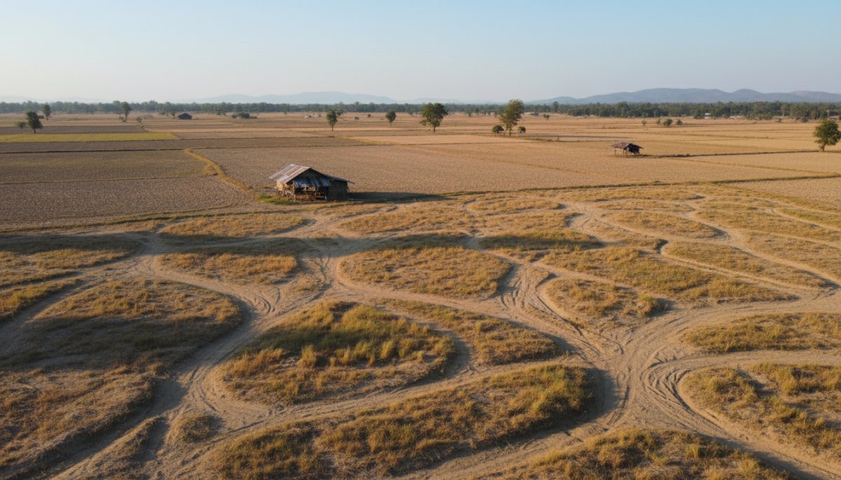 タイ東北部イサーン地方の農業風景