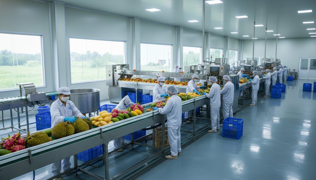 メコンデルタの農産物加工施設と品質管理システム