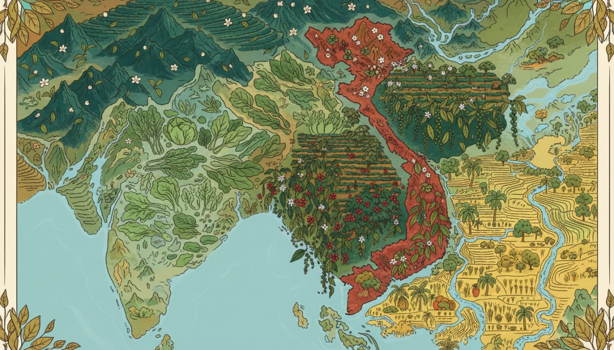 ベトナム地域別野菜栽培マップ
