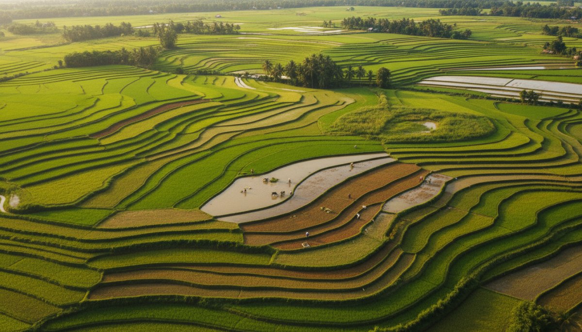 ベトナム農業の風景とメコンデルタの稲作地帯