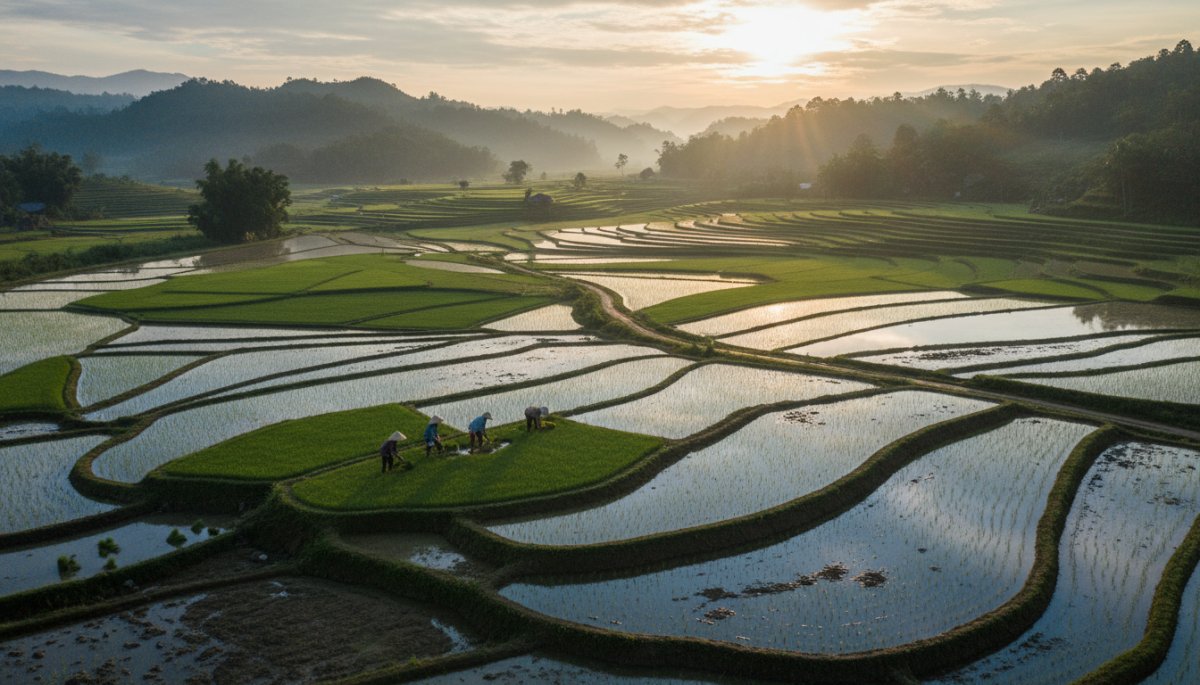 ベトナム農業の小規模農家と農村風景