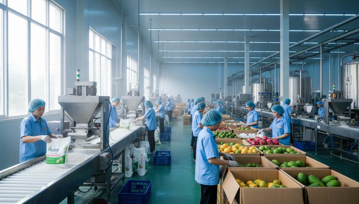 メコンデルタの農産物加工施設と流通システム