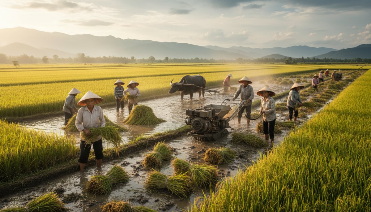 ベトナム農業の労働力と農村風景