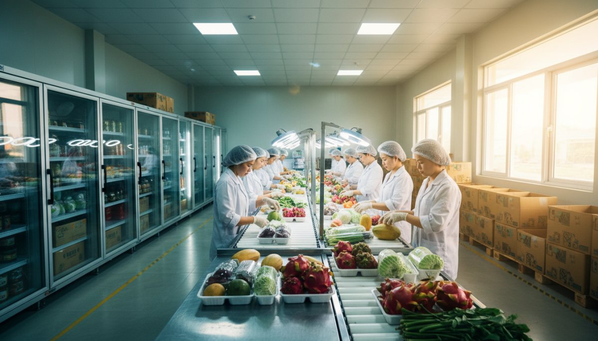 ベトナム農産物輸出の物流イメージ