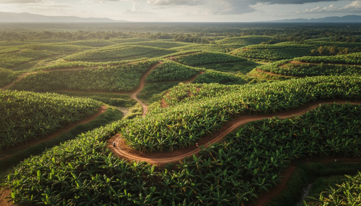 フィリピンバナナプランテーション農園風景