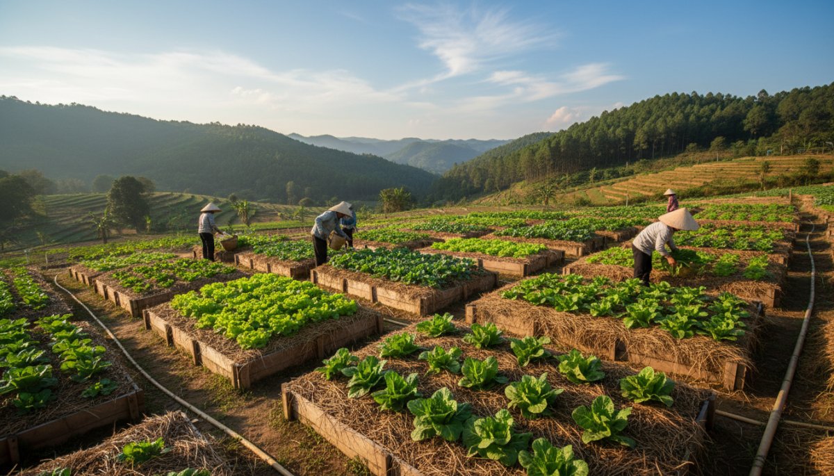 ベトナムの有機農業実践農場