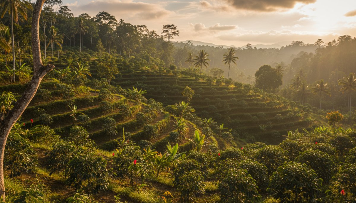 インドネシアの島々でのコーヒー栽培
