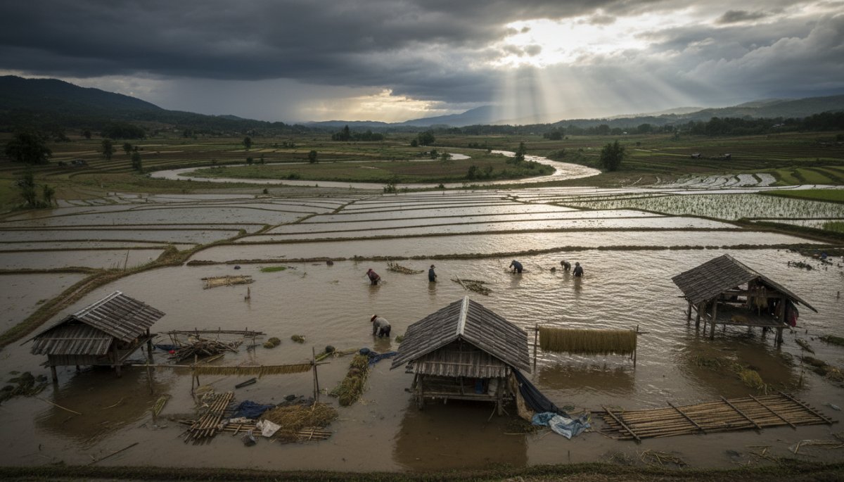気候変動の影響を受けるアジアの農地